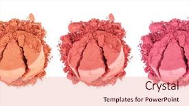  Presentation with powder - Presentation enhanced with shadows templates - face powder smears of foundation background and a coral colored foreground