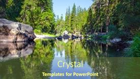  Presentation with yosemite - Theme having shady-forest-is-reflected background and a tawny brown colored foreground