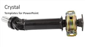  Presentation with shaft - Beautiful slide set featuring shaft - black metal car spare isolated backdrop and a white colored foreground