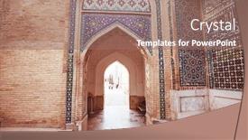  Presentation with uzbekistan - Colorful slides enhanced with shah-i-zinda-necropolis backdrop and a coral colored foreground