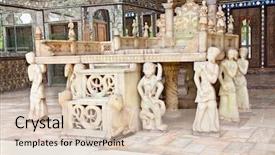  Presentation with throne - Slide set featuring shah qajar golestan palace tehran background and a lemonade colored foreground