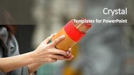  Presentation with cylinder - PPT layouts enhanced with shake bamboo cylinder for fortune background and a  colored foreground