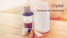  Presentation with food sport - Presentation theme having creatix - sport fitness diet and food background and a lemonade colored foreground