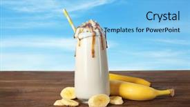  Presentation with wooden board empty table top - Cool new presentation with shake drink - glass of delicious cocktail backdrop and a light blue colored foreground