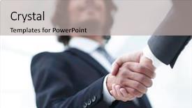  Presentation with businesses - Presentation with impression management - shake hands agreed background and a light gray colored foreground