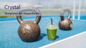  Presentation with green morning - Cool new presentation theme with shakes free - health and fitness green smoothie backdrop and a lemonade colored foreground