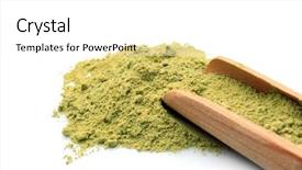  Presentation with hemp - Beautiful slides featuring shakes free - heap of hemp protein backdrop and a white colored foreground