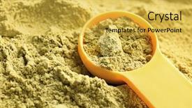  Presentation with hemp - Beautiful theme featuring shakes free - plastic scoop in hemp protein backdrop and a yellow colored foreground