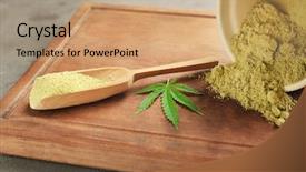  Presentation with hemp - PPT layouts having shakes free - scoop and bowl of hemp background and a coral colored foreground