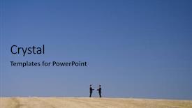  Presentation with free - Presentation theme having shakes free - two businessman making a deal background and a teal colored foreground