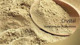  Presentation with hemp - Slide deck consisting of shakes free - wooden spoon in hemp protein background and a coral colored foreground