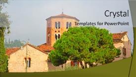  Presentation with ancient forbidden city - Beautiful presentation theme featuring shakespeare - ancient city of verona backdrop and a lemonade colored foreground