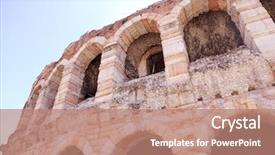  Presentation with ancient forbidden city - Slide deck enhanced with shakespeare - ancient italian city verona background and a  colored foreground