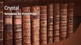  Presentation with shakespeare - Cool new PPT theme with shakespeare - antique books on old wooden backdrop and a tawny brown colored foreground