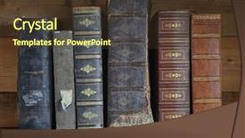  Presentation with shakespeare - PPT theme featuring shakespeare - antique books on old wooden background and a tawny brown colored foreground