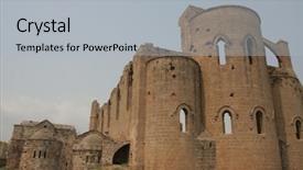  Presentation with ghosts - Presentation theme with shakespeare - famagusta - city of ghosts background and a light gray colored foreground