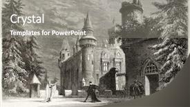  Presentation with paris - PPT theme enhanced with shakespeare - old illustration of hamlet representation background and a gray colored foreground