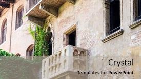  Presentation with romeo - Colorful slides enhanced with shakespeare - romeo and juliet balcony backdrop and a mint green colored foreground