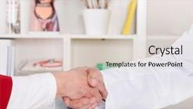  Presentation with hand shake law office - Cool new slide deck with shaking hands at doctors office backdrop and a  colored foreground