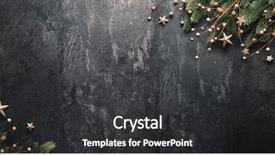  Presentation with christmas red - Theme enhanced with shale - christmas decoration with fir branches background and a dark gray colored foreground