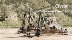  Presentation with drilling - Cool new slide deck with shale gas - oil drilling well northern utah backdrop and a violet colored foreground
