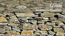  Presentation with rock wall - Colorful slide deck enhanced with shale rock - background made of a close-up backdrop and a violet colored foreground