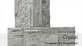  Presentation with slate - Presentation theme having shale rock - decorative slate gray stone isolated background and a  colored foreground