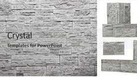  Presentation with rock wall - PPT theme having shale rock - decorative slate gray stone wall background and a  colored foreground