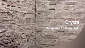  Presentation with slate - PPT layouts consisting of shale rock - decorative slate gray stone wall background and a  colored foreground