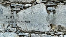  Presentation with rock wall - Colorful slide deck enhanced with shale rock - old wall backdrop and a light gray colored foreground