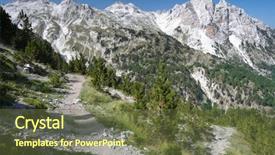  Presentation with alps - Cool new presentation theme with shale rock - panorama of mountain range albanian backdrop and a  colored foreground