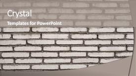  Presentation with stacked stone wall - Beautiful slide set featuring shale rock - pattern of decorative slate stone backdrop and a gray colored foreground