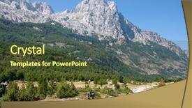  Presentation with road saftey seatbelt - Presentation theme enhanced with shale rock - peak of albanian alps along background and a  colored foreground