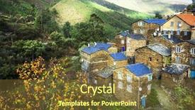  Presentation with traditional musical instruments word - Beautiful theme featuring shale rock - piodao - beautiful traditional village backdrop and a tawny brown colored foreground