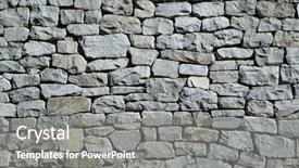  Presentation with rock wall - Cool new PPT layouts with shale rock - stone wall backdrop and a gray colored foreground