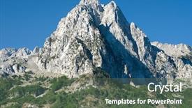 Presentation with alps - Theme featuring shale rock - top of albanian alps along background and a  colored foreground