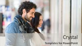  Presentation with smile focus - Colorful slide deck enhanced with shallow depth of field focus backdrop and a light gray colored foreground