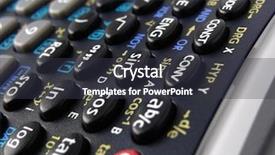 Presentation with scientific - Slides enhanced with shallow dof scientific calculator closeup background and a dark gray colored foreground