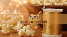  Presentation with shiny gold - Audience pleasing slide deck consisting of shallow dof selective focus backdrop and a gold colored foreground