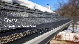  Presentation with shingles roof - Slide set consisting of shallow-focus-on-mesh background and a gray colored foreground