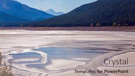  Presentation with canadian - PPT theme enhanced with shallow-medicine-lake-is-fed background and a light gray colored foreground