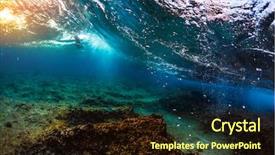  Presentation with ocean wave - Presentation consisting of shallow reef with sharp background and a wine colored foreground