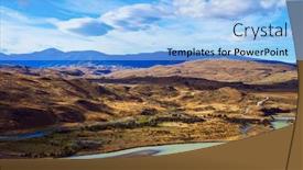  Presentation with dirt - PPT theme with shallow-river-with-glacial-melt background and a light blue colored foreground