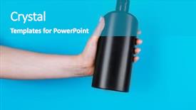  Presentation with product - Cool new theme with cosmetic product for shower backdrop and a teal colored foreground