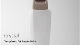  Presentation with shampoo - Presentation design with shampoo-bottle-on-white-background background and a light gray colored foreground