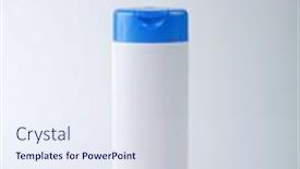  Presentation with shampoo - Presentation design having shampoo-bottle-on-white-background background and a sky blue colored foreground