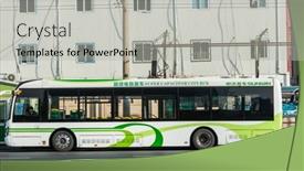  Presentation with hybrid bus - Amazing PPT layouts having shanghai-april-7-electric-powered backdrop and a light gray colored foreground