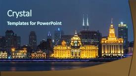  Presentation with corporation - Audience pleasing slide set consisting of shanghai banking corporation building hsbc backdrop and a ocean colored foreground