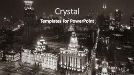  Presentation with shanghai - Presentation enhanced with shanghai-bund-aerial-night-view background and a tawny brown colored foreground