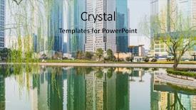  Presentation with central asia - Colorful slide deck enhanced with shanghai central city park against clear sky china asia backdrop and a light blue colored foreground